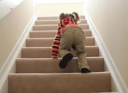 child climbing stairs